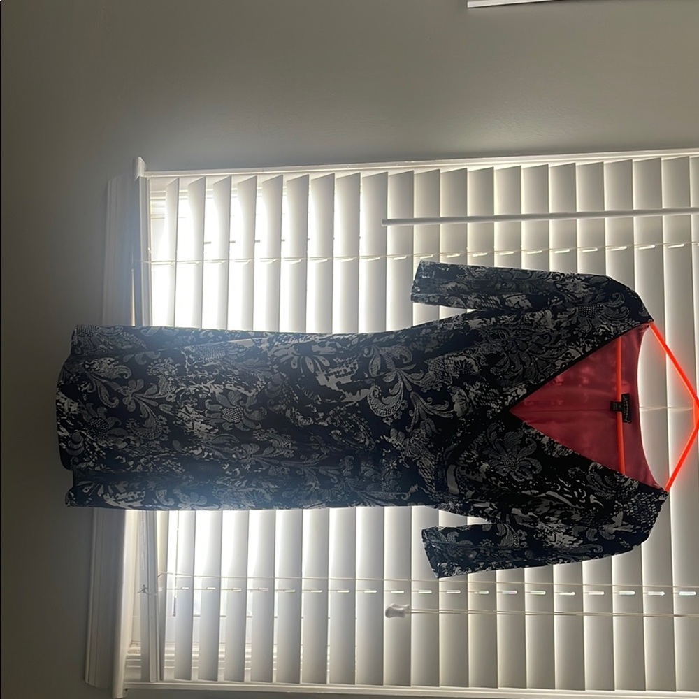 Elegant Black and Silver Floral Dress